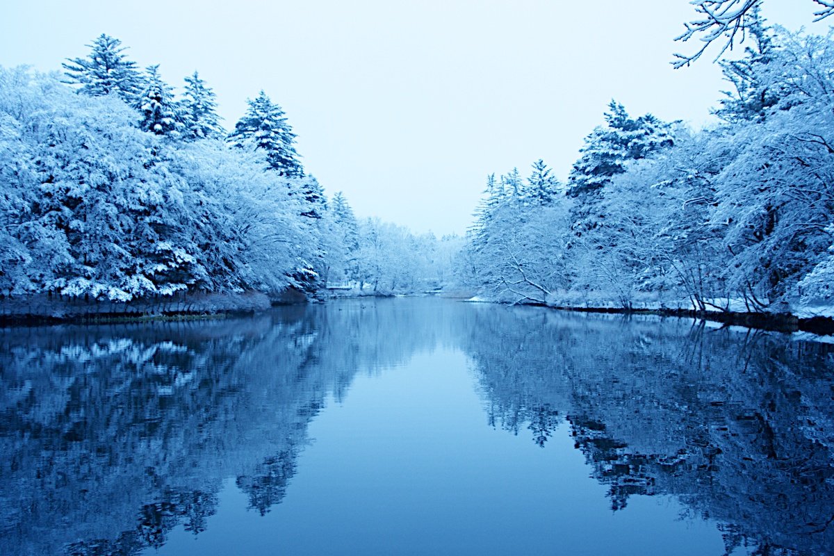 雪の中の雲場池｜長野県 旧軽井沢 つるや旅館｜軽井沢の老舗旅館